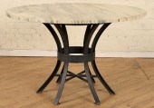 IRON MARBLE TOP TABLE SPIDER W