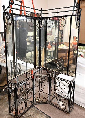 IRON MIRRORED CORNER HALL
