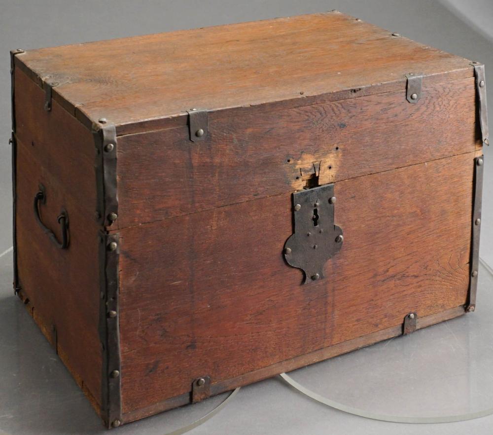 IRON MOUNTED WALNUT MEDICINE CHEST,