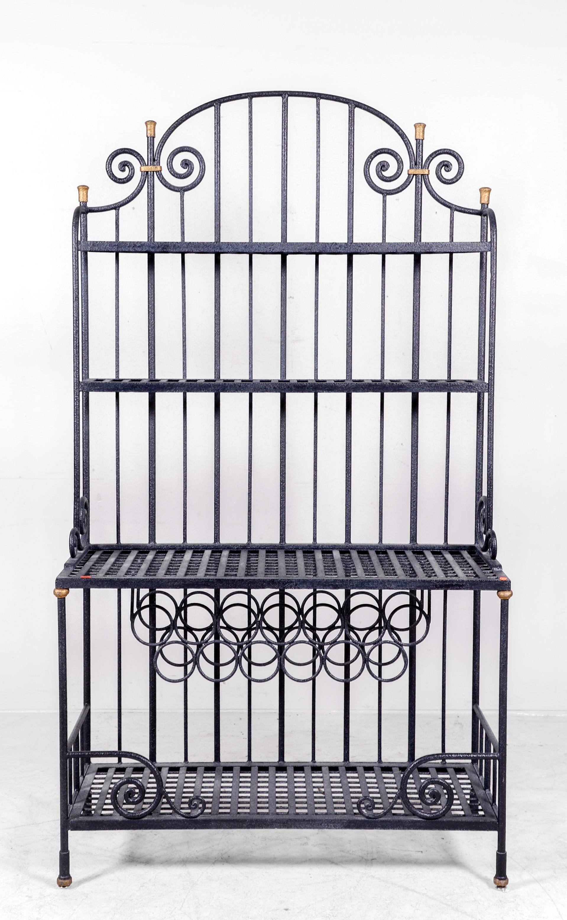 Iron painted Bakers rack,