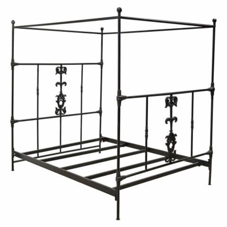 IRON QUEEN SIZE CANOPY BEDIron