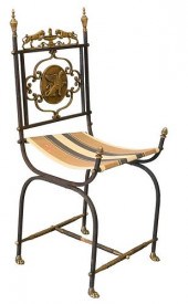 IRON SIDE CHAIR ATTRIBUTED TO
