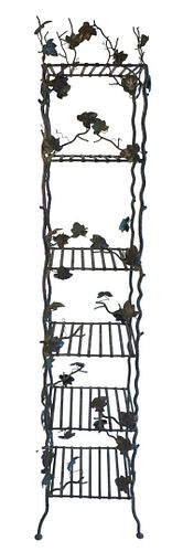 IRON SIX SHELF ETAGERE, HEIGHT 72
