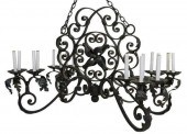 IRON SIXTEEN-LIGHT SCROLLWORK