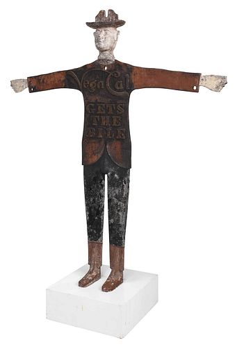 IRON STANDING MALE FIGURE FOLK