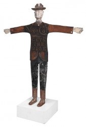 IRON STANDING MALE FIGURE FOLK