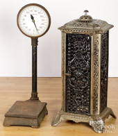 IRON STOVE AND DETECTO SCALE<b