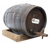 IRON-STRAPPED OAK STAVE WINE B
