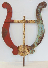 IRON & TIN PAINTED BOOTJACK, 2