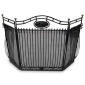IRON TRI-FOLD FIREPLACE SCREEN