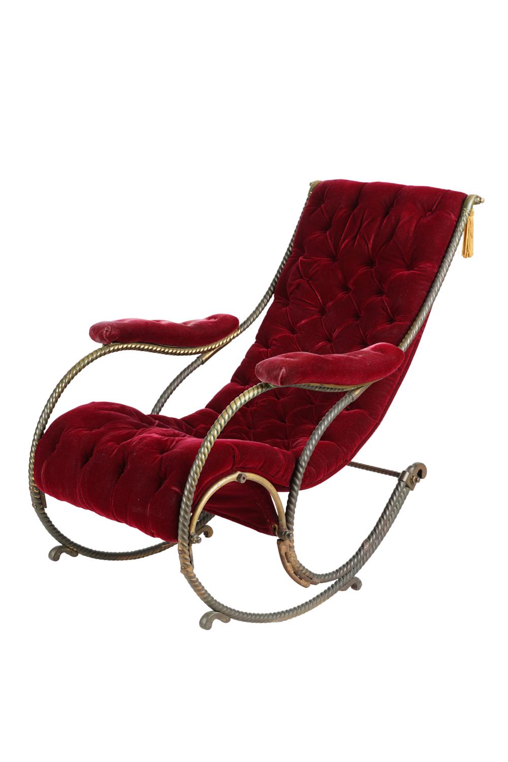 IRON & UPHOLSTERED ROCKERin the