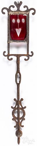 IRON WEATHERVANE ARROW, 19TH C.Iron