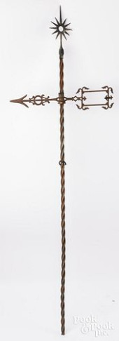 IRON WEATHERVANE LIGHTNING ROD