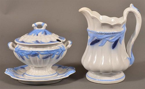 IRONSTONE BLUE WHEAT SAUCE TUREEN
