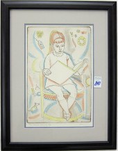 IRVING AMEN COLOR LITHOGRAPH.