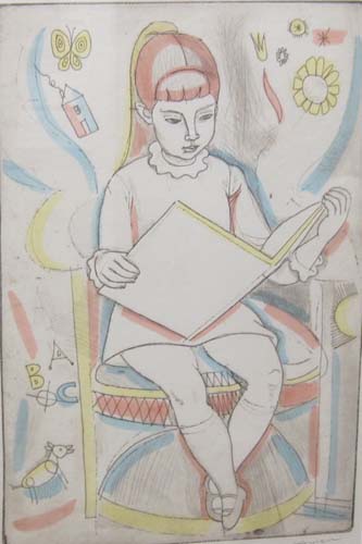 IRVING AMEN COLOR LITHOGRAPH.