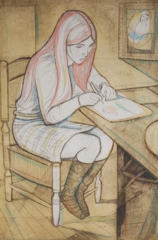 IRVING AMEN, HAND COLORED