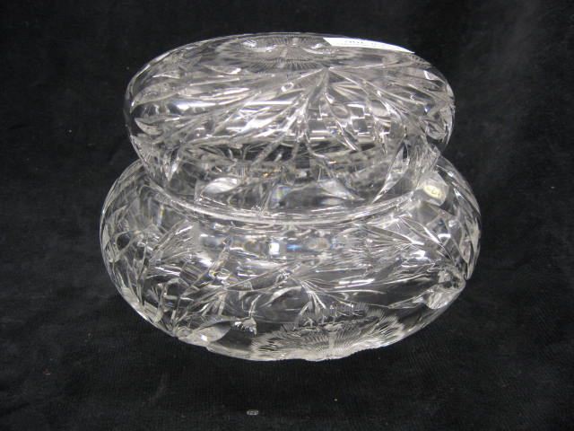 Irving Cut Glass Powder Jar