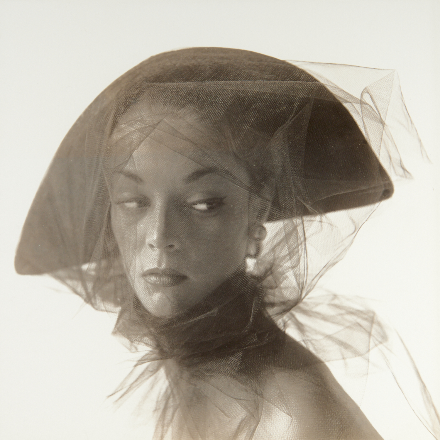 IRVING PENN, GIRL IN VEILED HAT,