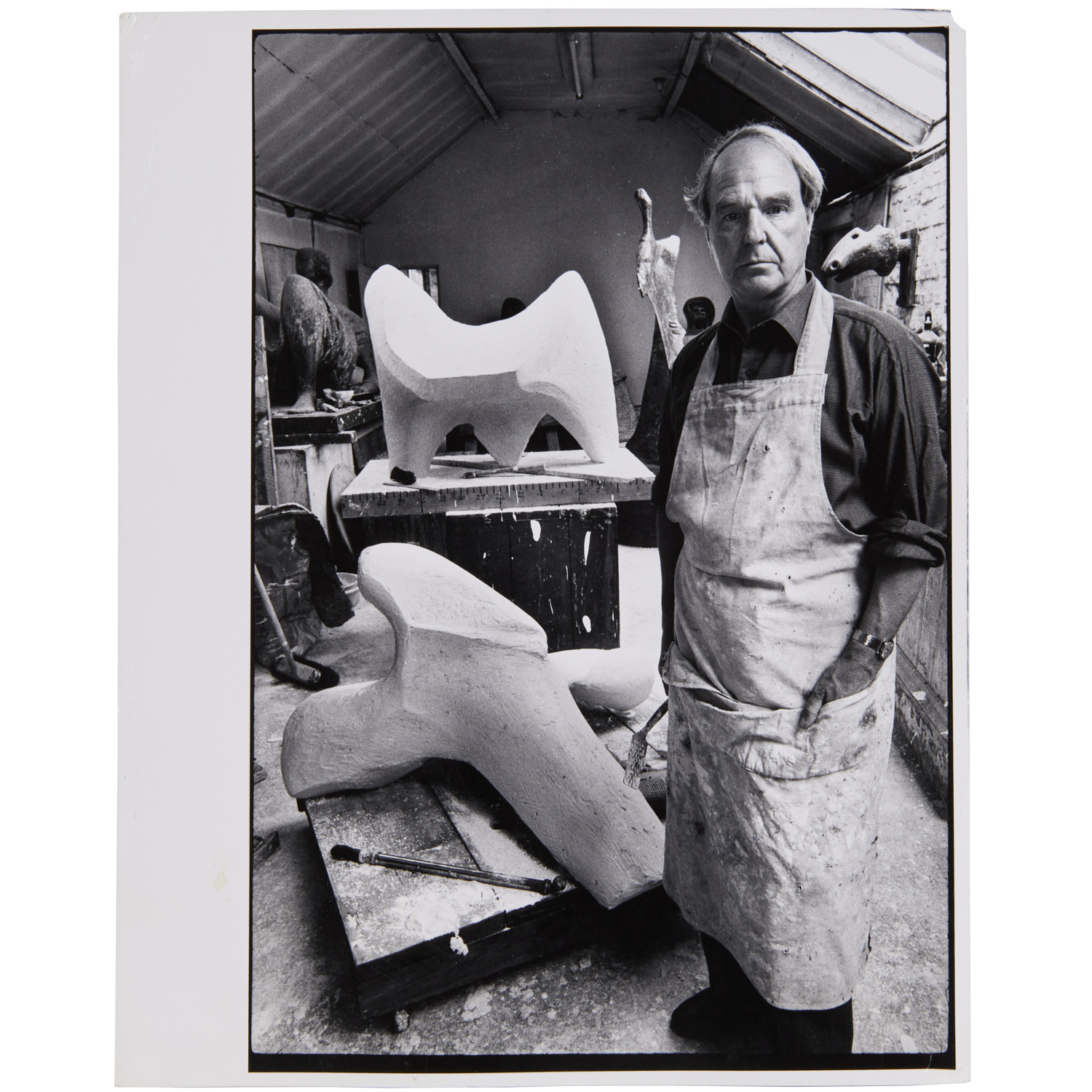 IRVING PENN, HENRY MOORE IN THE