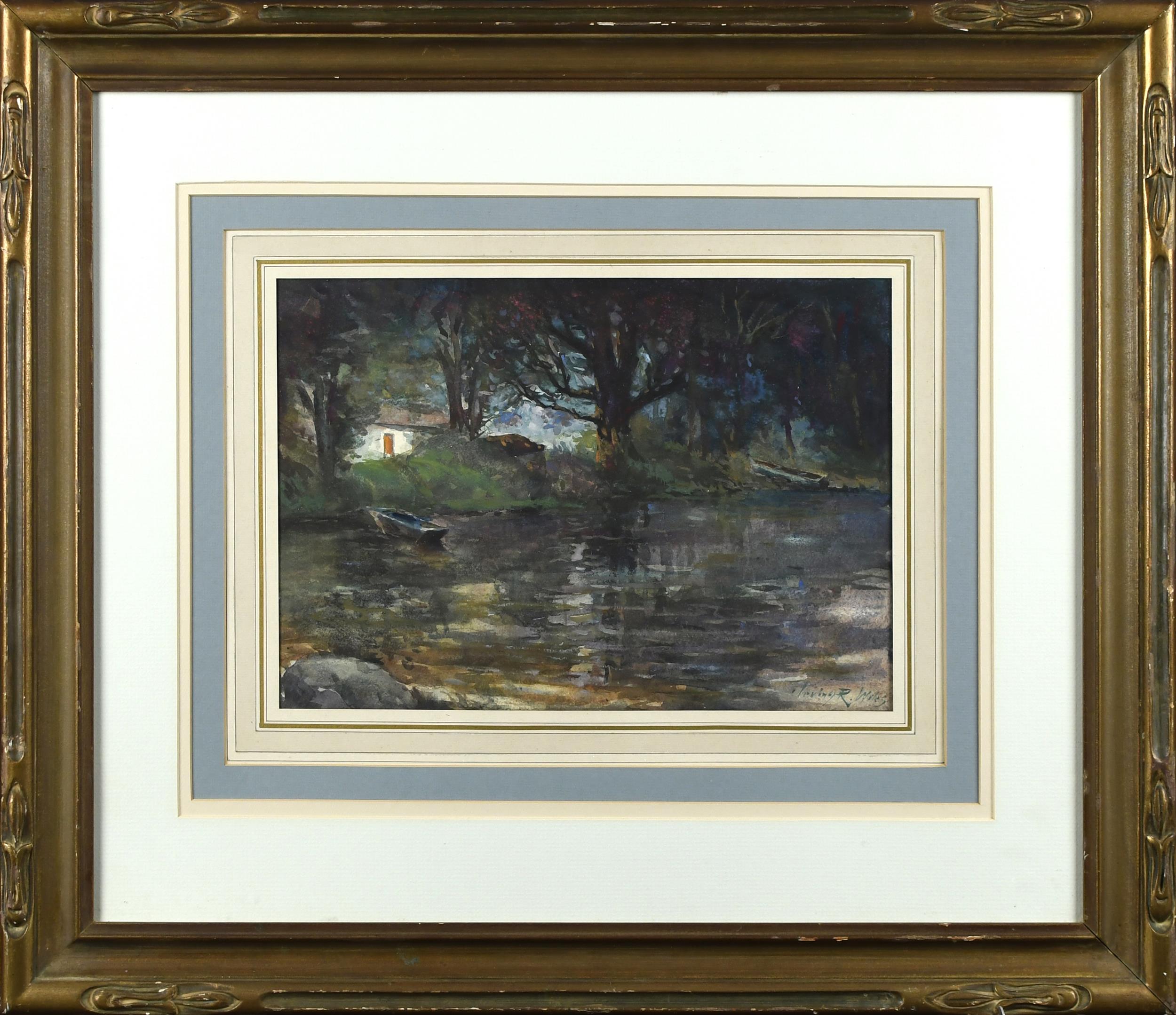 IRVING R. WILES WATERCOLOR,