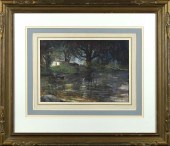 IRVING R. WILES WATERCOLOR, LA