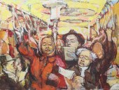 IRWIN GREENBERG OIL ON MASONIT