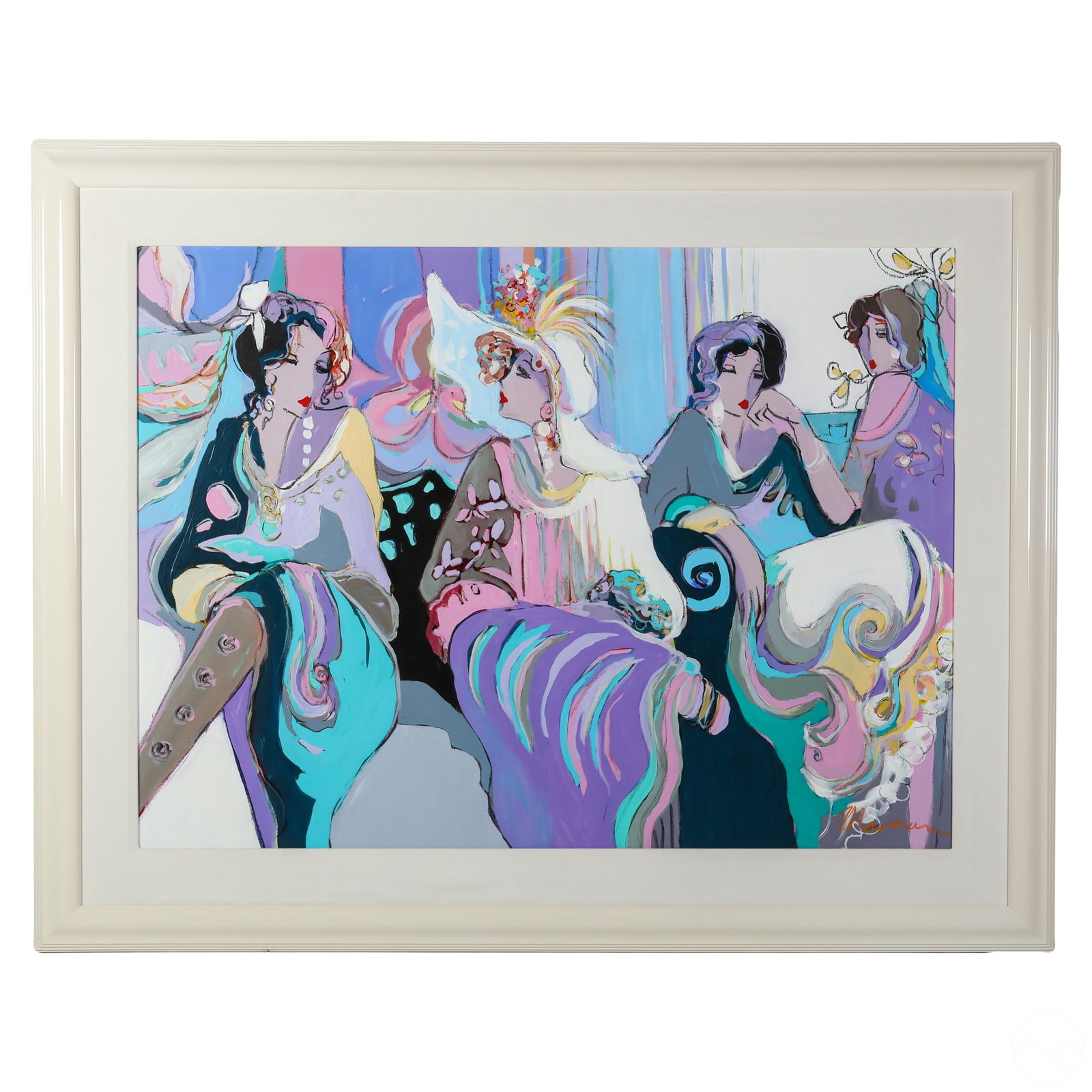 ISAAC MAIMON B.1951 FIGURAL CAFE
