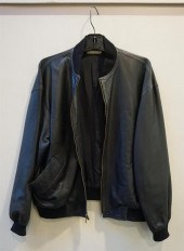ISAAC MIZRAHI BLACK LEATHER BO
