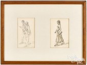 ISABEL BISHOP TWO INK AND WASH