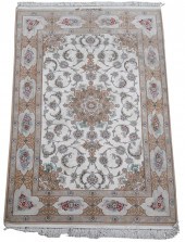 ISFAHAN KORK WOOL RUGsigned "M