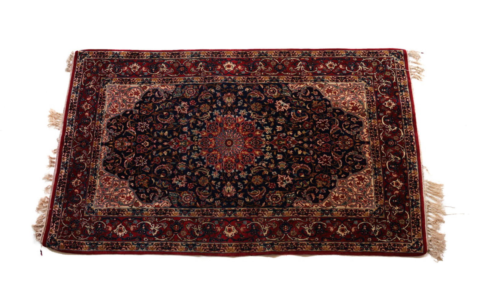ISFAHAN WOOL PILE AND SILK RUG 