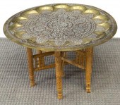 ISLAMIC DAMASCENE TRAY-TOP TEA