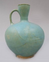ISLAMIC PALE GREEN GLAZED JUGI