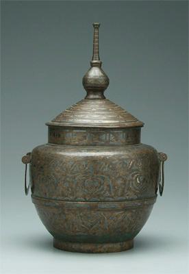 Islamic silver inlaid bronze