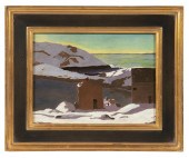 ISLAND HARBOR IN WINTER Monheg