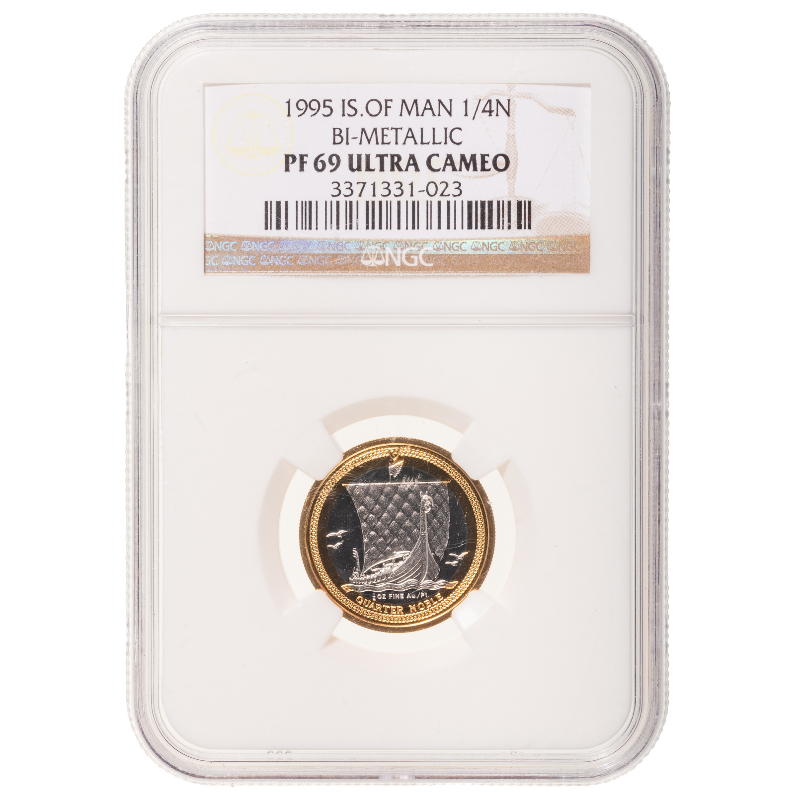 ISLE OF MAN 1995 BIMETALLIC 1/4 N