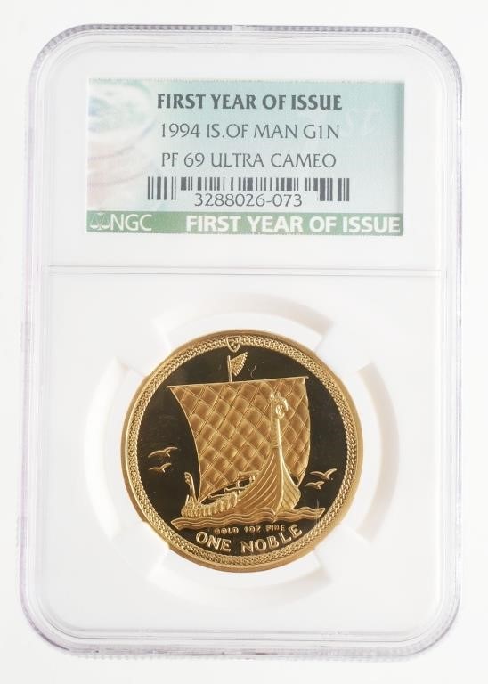 ISLE OF MAN GOLD 1OZ NOBLE NGC PF69