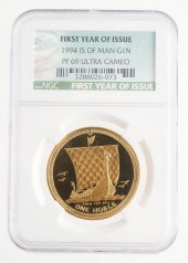 ISLE OF MAN GOLD 1OZ NOBLE NGC