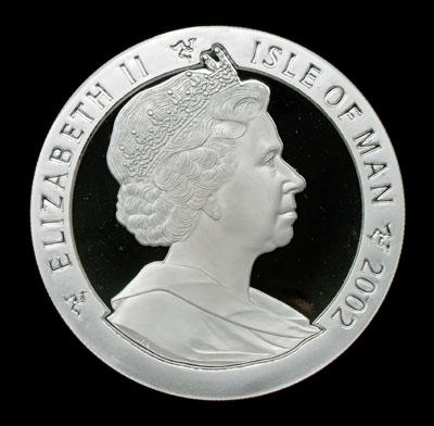 Isle of Man three kilo silver coin,