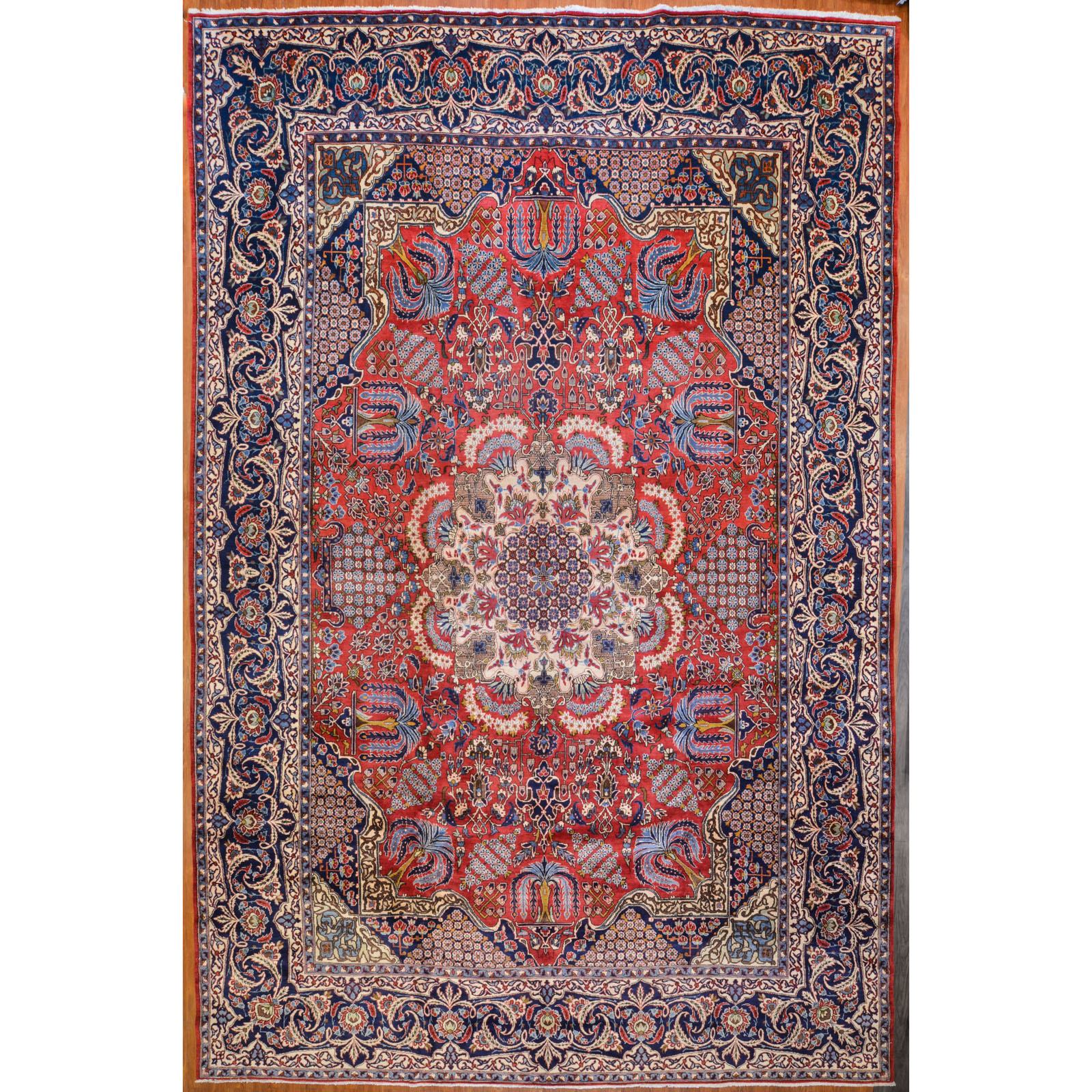 ISPAHAN CARPET, PERSIA, 11.7 X 17.9