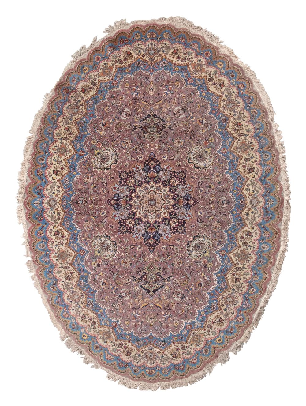 ISPHAHAN DESIGN RUG: OVAL 6’10” X