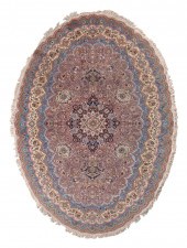 ISPHAHAN DESIGN RUG: OVAL 6’10