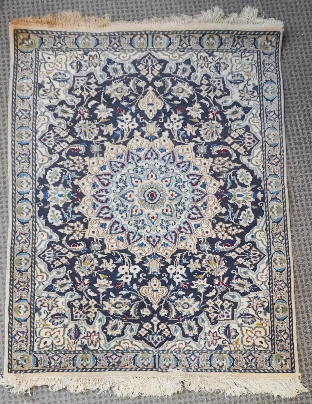 ISPHAHAN PARTIAL SILK RUG, 4 FT X 2