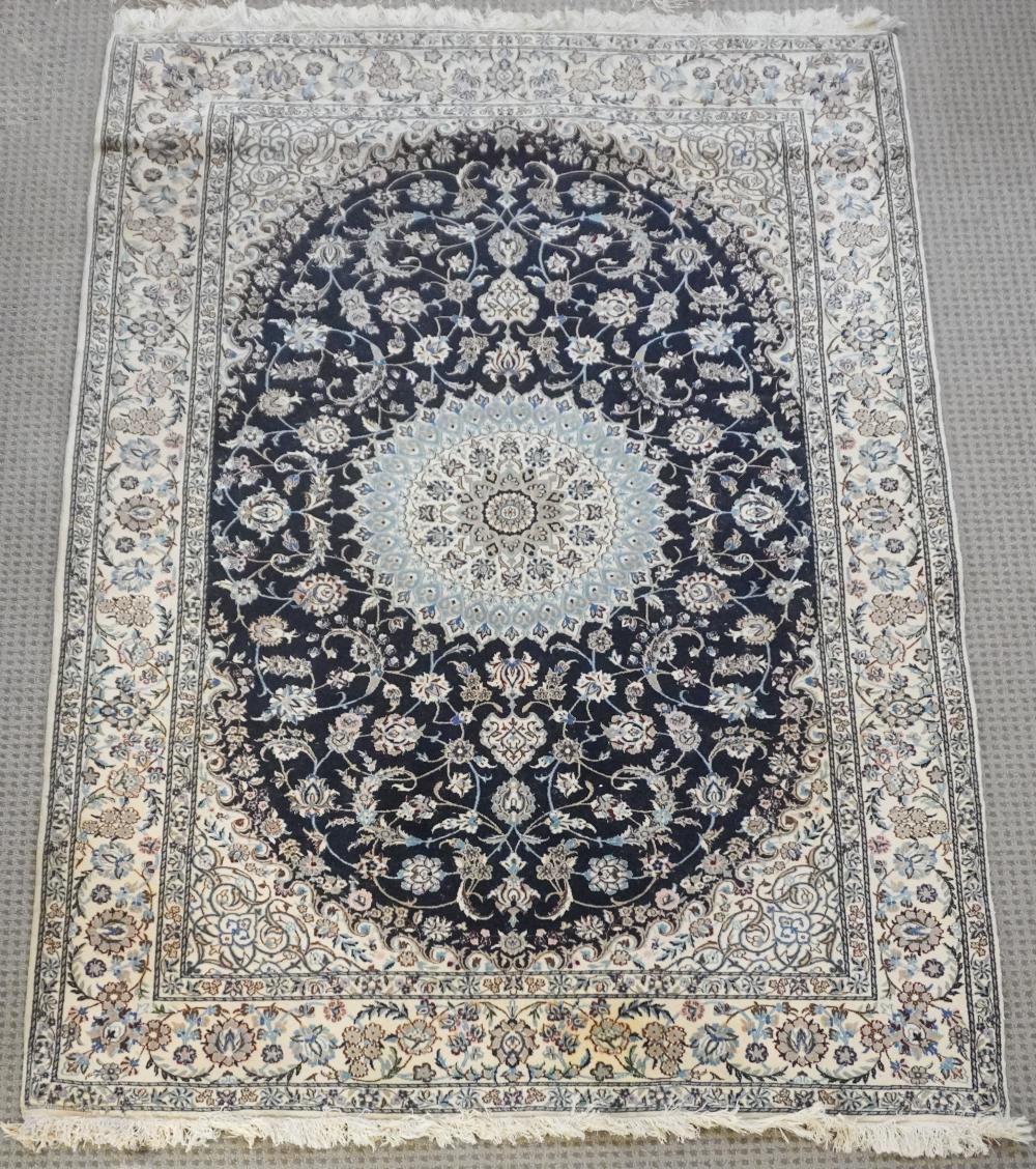 ISPHAHAN PARTIAL SILK RUG 6FT 4IN X