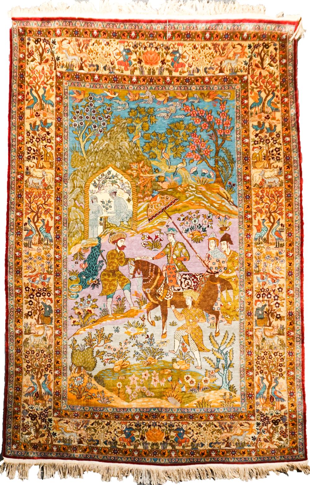 ISPHAHAN RUG, POST 1950, 6 FT 11 IN