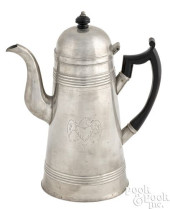 ISRAEL TRASK PEWTER COFFEEPOT<