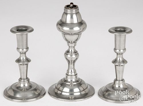 ISRAEL TRASK PEWTER WHALE OIL