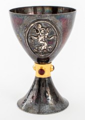ISRAELI GEM-SET GOLD-MOUNTED S