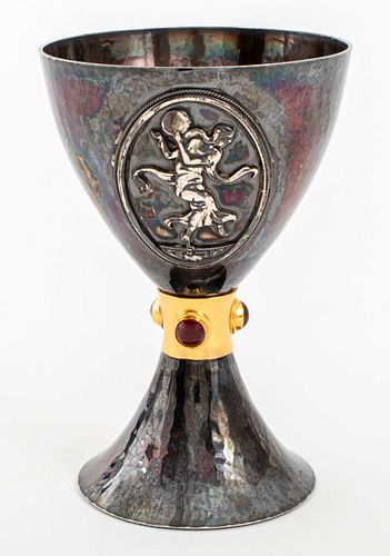 ISRAELI GEM-SET GOLD-MOUNTED